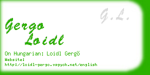 gergo loidl business card